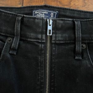 Abercrombie zip front skinny jeans